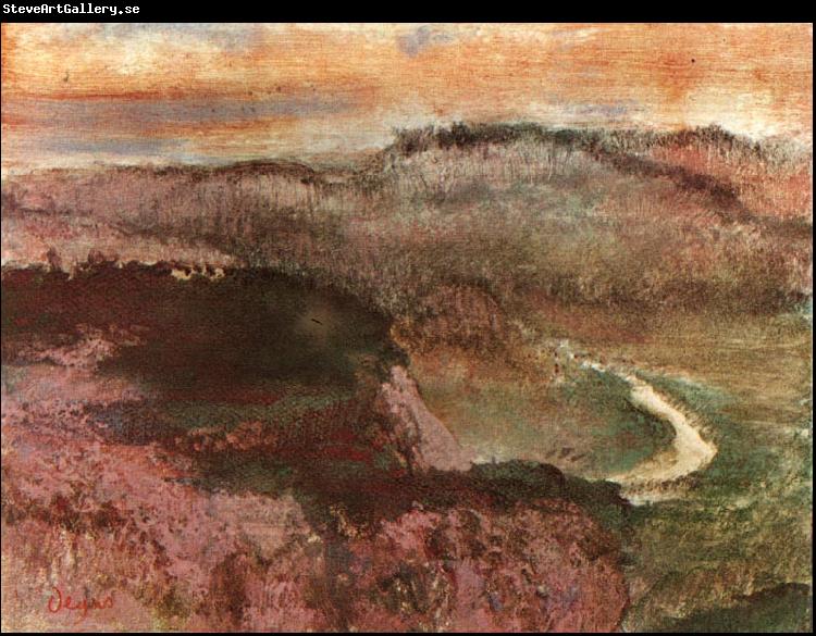 Edgar Degas Landscape with Hills